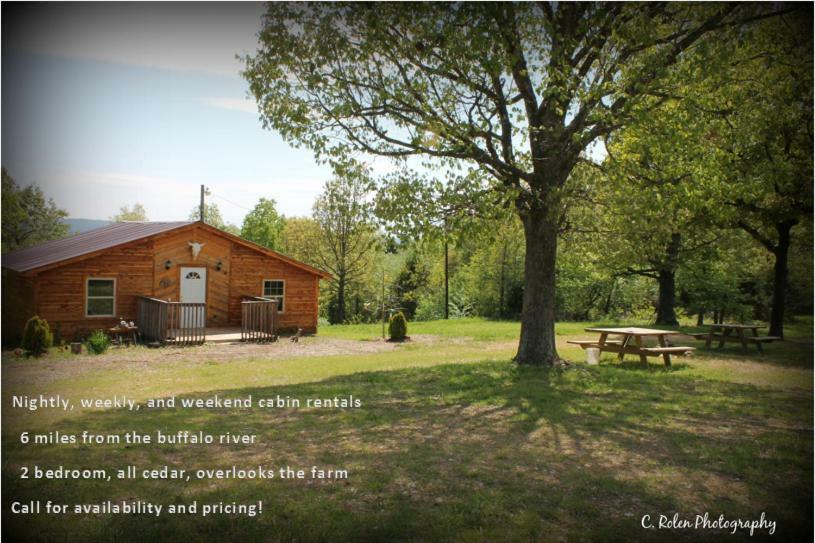 Cedar Cabin Located On A Buffalo Farm Marshall Exterior foto